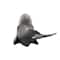 Black Polyresin Coastal Whale Sculpture, 4&#x22; x 14&#x22; x 5&#x22;